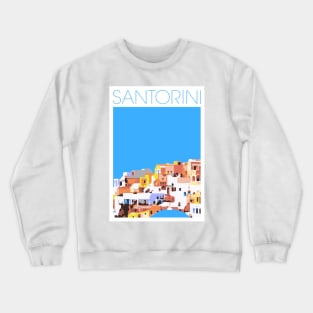 Santorini Poster Crewneck Sweatshirt